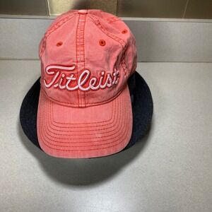 Titleist Golf Hat‎ Adjustable Baseball Cap Distressed Coral Pink
